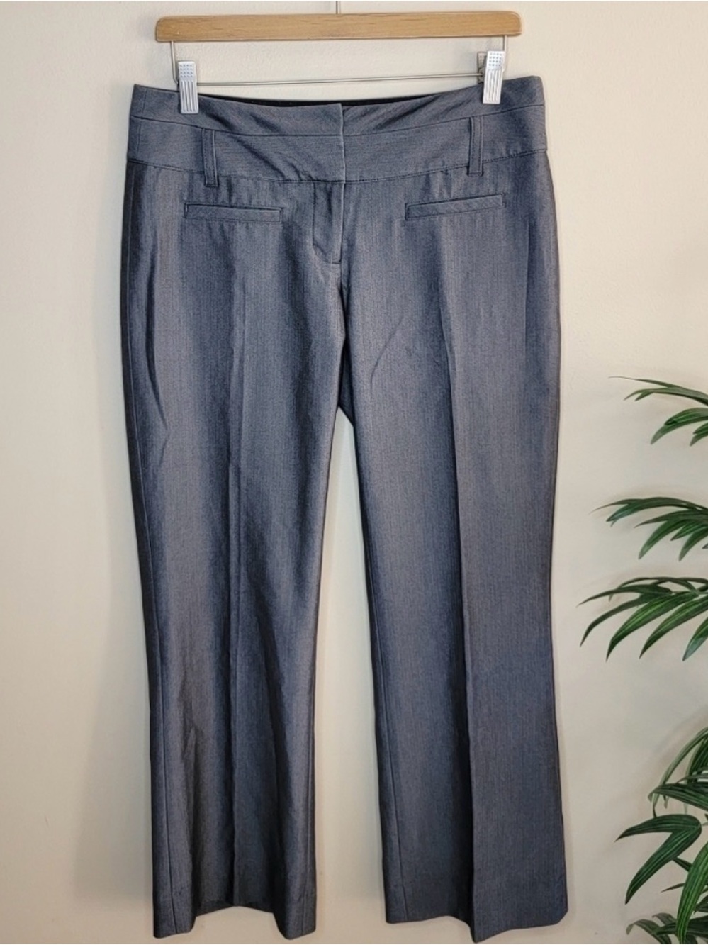 Express | Gray Micro Herringbone Print Editor Pants Trousers Size 2